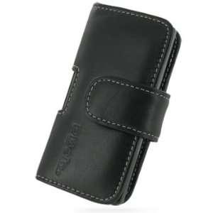   Black Leather Horizontal Pouch for HTC Touch Diamond GSM Electronics