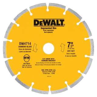 DEWALT DW4714 Industrial 7 Dry Cut Diamond Blade  