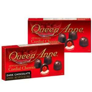 Queen Anne Cordial Cherries Dark Chocolate, 10 Pieces (6.6oz)   (2 