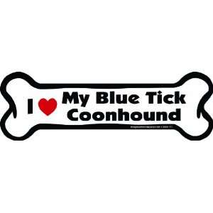   Magnet, I Love My Blue Tick Coonhound, 2 Inch by 7 Inch