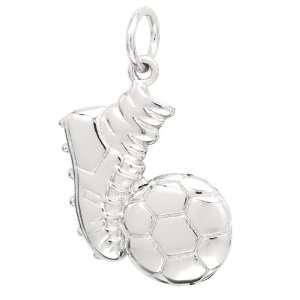    Sterling Silver Soccer Ball & Shoe Charm: Arts, Crafts & Sewing