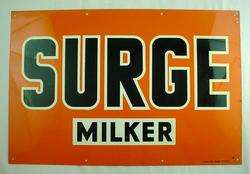 NOS Vintage Surge Milker Sign NEW OLD STOCK Dairy Farm  