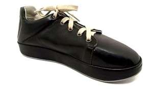NIB Fausto Santini Italy Black Leather Sneaker 38.5 8  