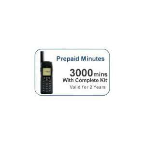  Satellite Phone Prepaid 3000 Minutes with Complete Kit 