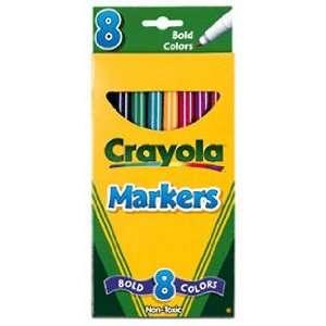  Crayola Non Washable Fine Point Markers Bold Colors 8/pk 
