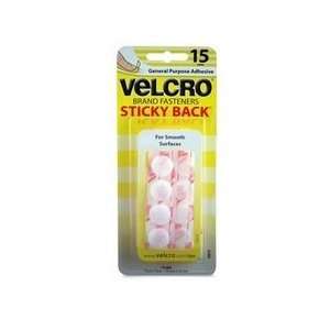 Velcro Sticky Back Tape0.62 Width x 0.63 Length   15 / Pack ? White 