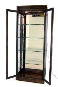 Modern Walnut Display Case Curio Cabinet Drexel  