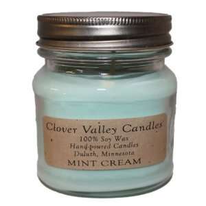 Mint Cream Half Pint Scented Candle by Clover Valley Candles  