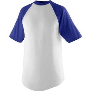 Augusta Athletic Wear Short Sleeve Custom Baseball Jersey WHITE 