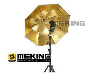 Metal Frame Studio Umbrella 33in Black & Gold