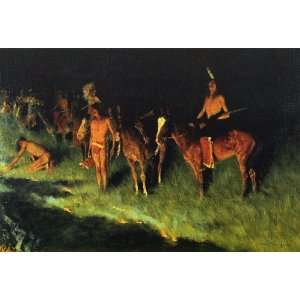  Hand Made Oil Reproduction   Frederic Remington   24 x 16 