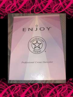 NEW ENJOY PROFESSIONAL CREME HAIR COLOR SWATCH BOOK CHART ALL SHADES 