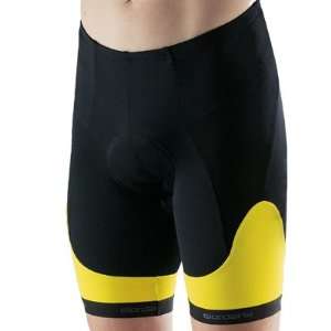 Giordana Sprint Cycling Shorts (Black/Yellow)  Sports 