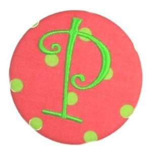  Monogrammed Cotton Candy Button