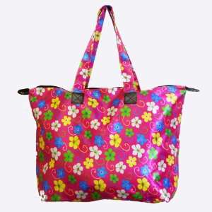   New Large Fashion Micro Tote Hand Bag for Women Flowers (Pink) Beauty