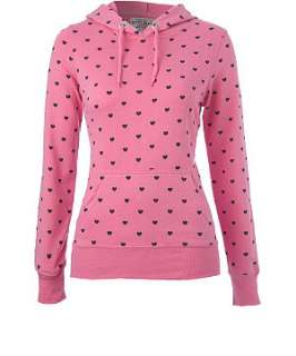 Bright Pink (Pink) Heart Print Sweater  203485976  New Look