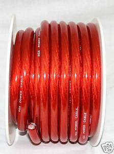 IMC AUDIO 1/0 Gauge 50 Ft Ground Wire Cable Red Power Car Audio Amp 