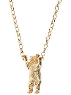 Momocreatura Bear Pendant Necklace   Wolf & Badger   farfetch 
