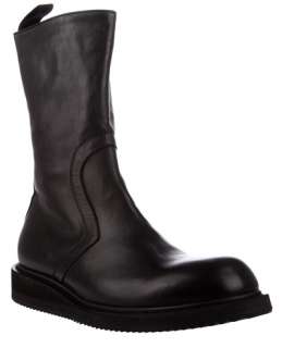 Rick Owens Leather Wedge Sole Boots   Hostem   farfetch 