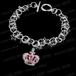 Crown set Crystal Jewelry Necklace Bracelet FT159  