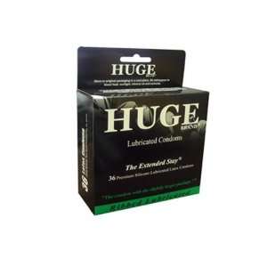  Huge Extended Stay Ribbed Condoms, 36 Count Box Health 
