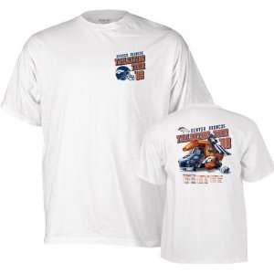   Denver Broncos  White  2008 Tailgating Tour T Shirt