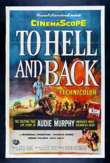 TO HELL AND BACK * CineMasterpieces WAR HERO ARMY AUDIE MURPHY MOVIE 
