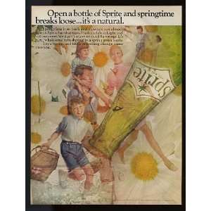  1968 Sprite Soda Bottle Springtime Print Ad