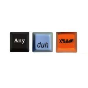 Novelty Computer Keys (3 Pack)   Any Button, Duh Button, Curse Button 