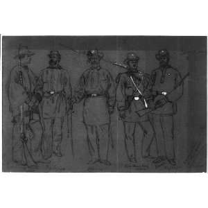  Drawing Group of Rhode Island Soldiers. Company C: Home 