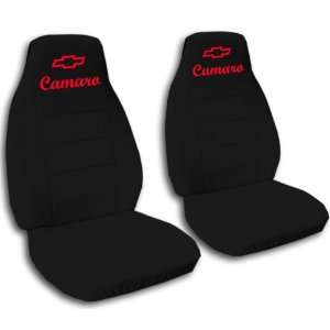   black with red car seat covers for 1987 Chevrolet Camaro.: Automotive