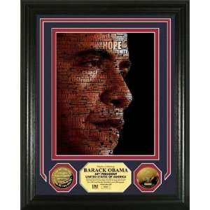  Barack Obama 24KT Gold Coin Inauguration Photo Mint 