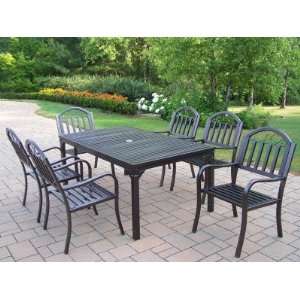  Oakland Living Rochester 67 x 40 7pc Dining Set: Patio 