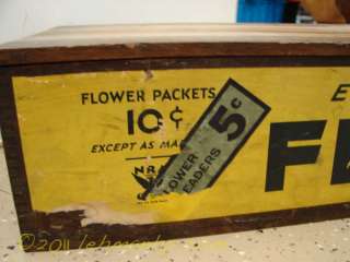 Vintage FERRYS Seed Box Counter Display Wood   
