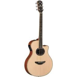   Natural Thinline Acoustic/Electric Cutaway Guitar: Musical Instruments