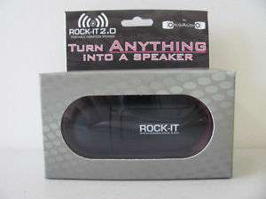 Black ROCK IT 2.0   Vibration Speaker for iPod, iPhone, mp3 players 