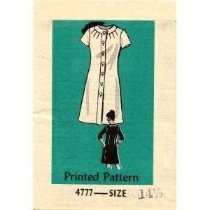  Mail Order 4777 Vintage Sewing Pattern Front Button Dress 