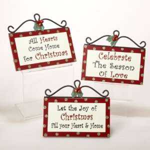 Club Pack of 12 Inspirational Saying Wooden Christmas Wall Plaques 7 