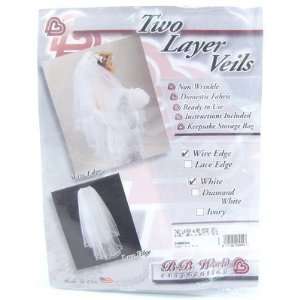  Wedding Supplies veil white with wire edge Beauty