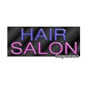  HAIR SALON Neon Sign, Background Material=Clear 
