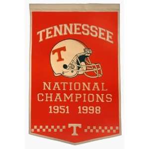  Tennessee Vols Embroidered 36x24 Wool Banner: Sports 