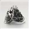 Cool 316L Stainless Steel Smile Skull Ring 4A18 Size 8 ~ 12  