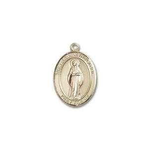  Virgin of the Globe Medium 14kt Gold Rosary Center 