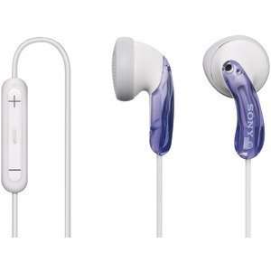  SONY DRE10IP/VLT EARBUDS WITH IPOD/IPHONE CONTROLS (VIOLET 