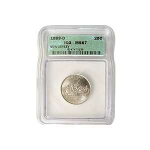  1999 New Jersey Quarter Denver Mint Certified 67 Sports 