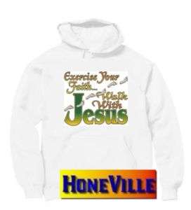 Christian pullover hoodie hooded sweatshirt WALK JESUS  