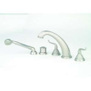   SN Celina Deck Mount With Handshower Whirlpool Faucet   Brushed Nickel
