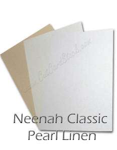 Classic Linen WHITE PEARL 115# cover wt Cardstock  