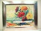 Vintage oil painting by Cooper misty flowers still life  