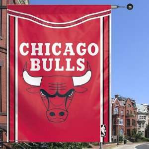   Chicago Bulls 27 x 37 Red Vertical Banner Flag: Sports & Outdoors